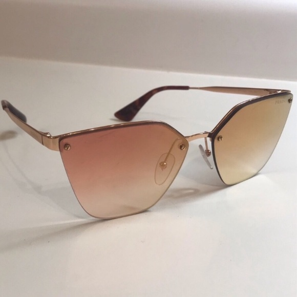 Prada Accessories - Prada Pink Mirror Gradient Cat Eye Sunglasses